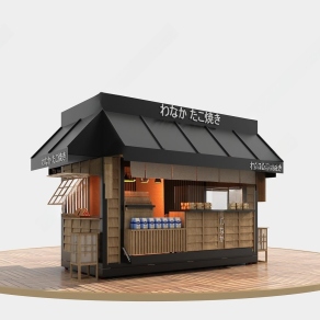 日式售卖亭3D模型下载